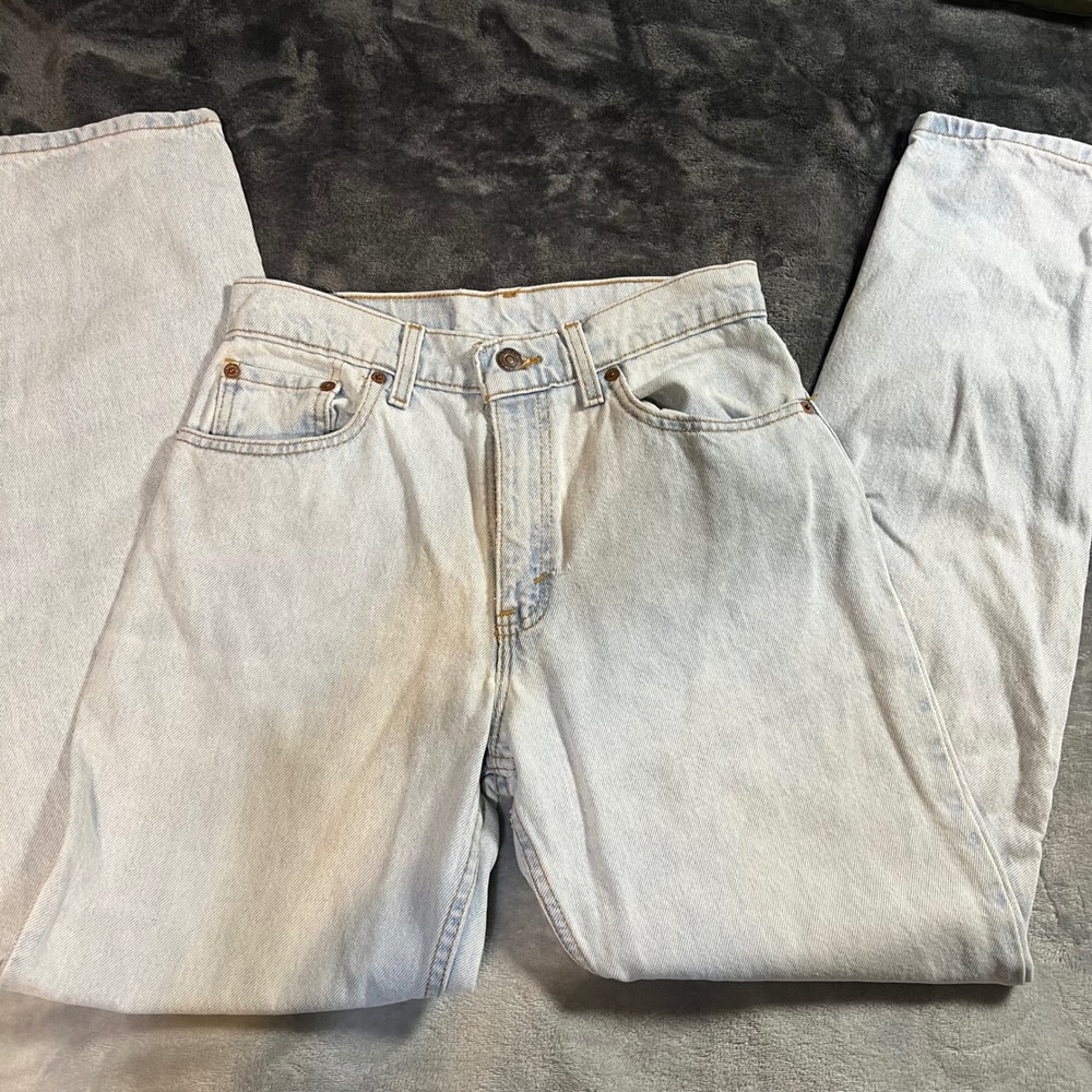 Levi's 550 Relaxed Fit Tapered Leg Jeans Womens 7 Med Light Wash Vintage USA